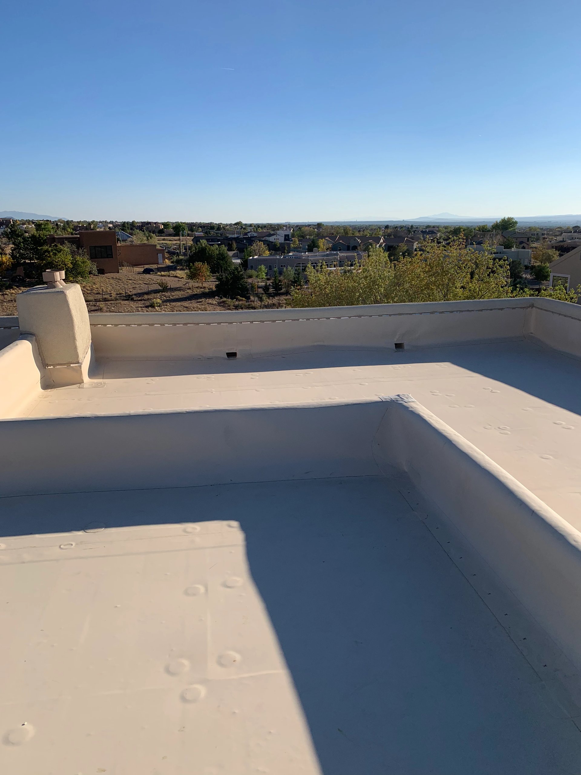Flat roof overlooking a New Mexico valley